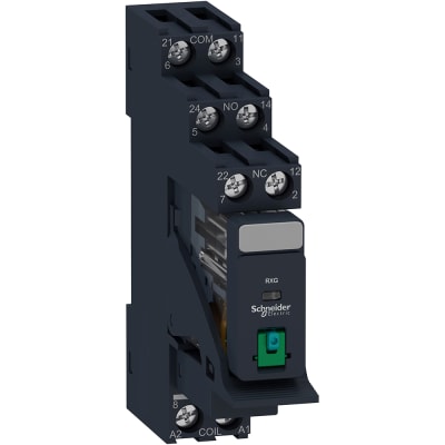 Schneider Electric - RXG21BDPV - RXG Relay & Socket,2C/O,5A, 24VDC ...