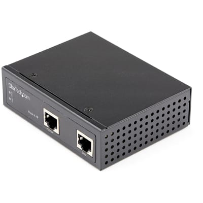 StarTech.com - POEINJ30W - Industrial Gigabit Ethernet PoE Injector 30W  802.3at PoE+ Midspan 48V-56VDC - RS