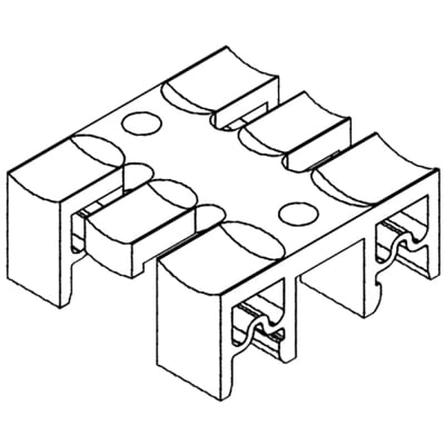 icotek - 32260 - Shape H and 30 mm C-Rails, KZL 39H, Pluggable on 35 mm ...