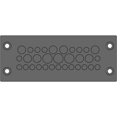 Icotek - 50730 - Multi-Membrane Cable Entry Plates, KEL-DPZ 24/32 Black ...