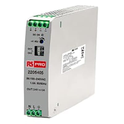 RS PRO - 2205405 - DIN Rail Power Supply 85-264VAC/120-370VDC/47