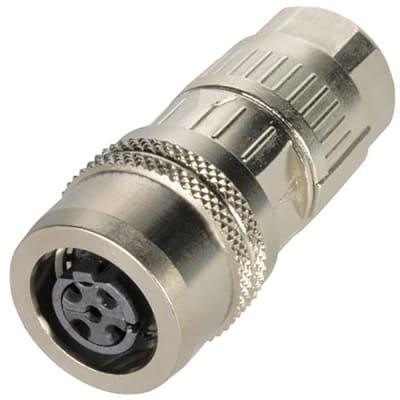 HARTING - 21038812430 - M12 PushPull D-code 4pin female shielded, crimp ...