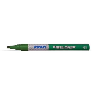 Dykem 41004 Brite Mark Paint Marker, Fine Tip, Green
