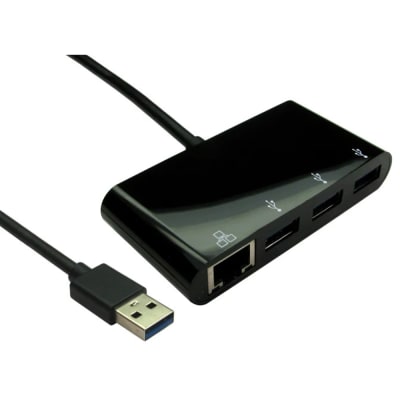 Hub USB RS PRO, USB 3.0 RJ45 3 Bus USB USB A
