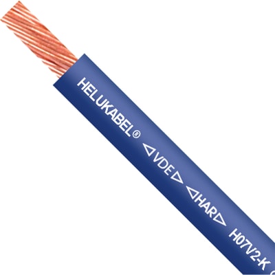 HELUKABEL - 64141 - FIVENORM Hook-Up Wire, 14 Awg, H07V2-K, PVC Blue, UL  1063 - RS