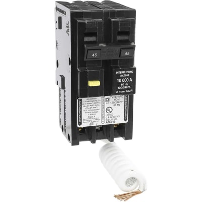 Square D - HOM245GFI - Homeline, 45A, 2 pole, 120/240VAC, 10kA AIR ...