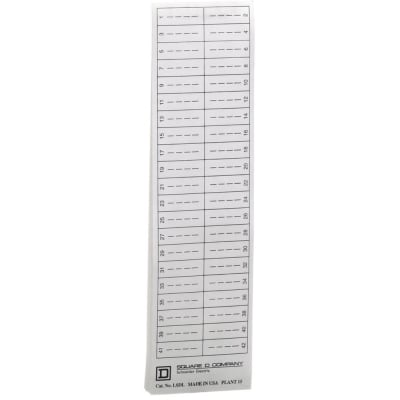 Square D - LSDL - Load center accessory, QO, directory label, 1 thru 42 ...