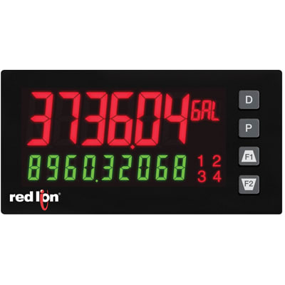 Red Lion Controls - PAX2D000 - Panel Meter, Count/Rate, 1/8 DIN, 6