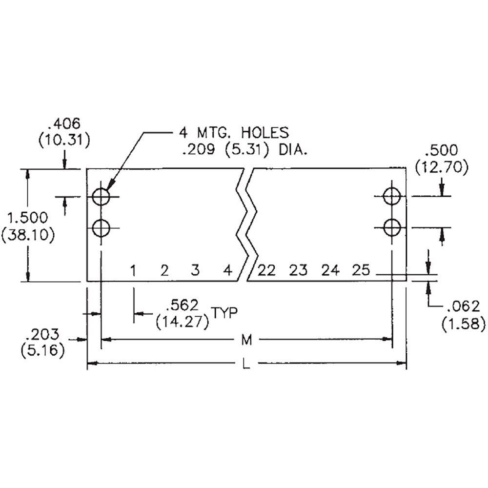 Cinch - MS16142 - Barrier Strip, 16 Contact, 14.27mm Pitch, 2 Row, 30A ...