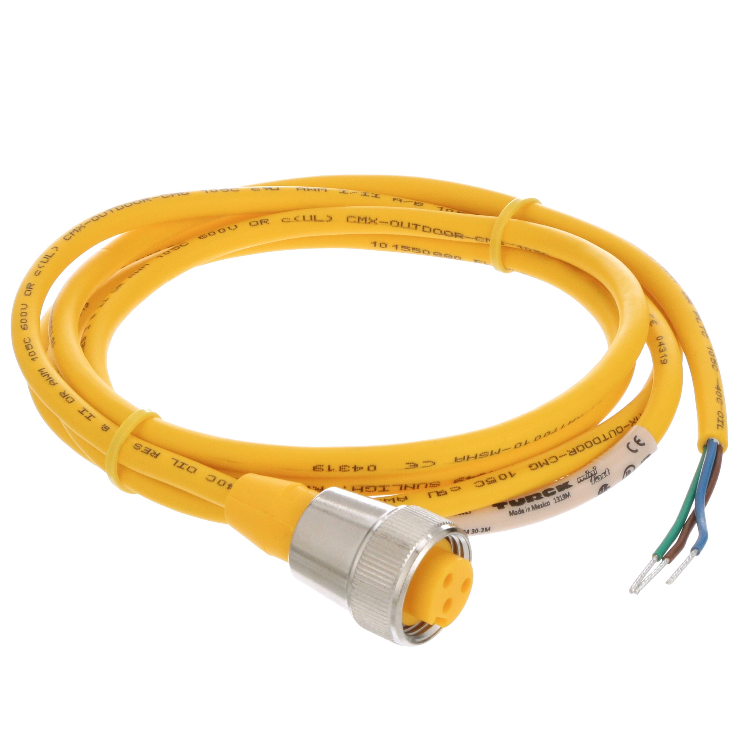 Turck - RKM 30-2M - Single Ended Cordset, 7/8 In Female to Pigtail