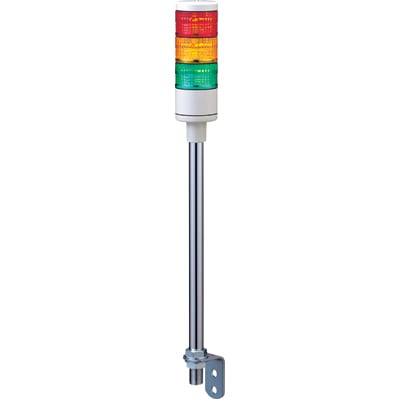 Patlite - LES-302A-RYG - Indicator Light,50mm,24vac/vdc,SteelPole