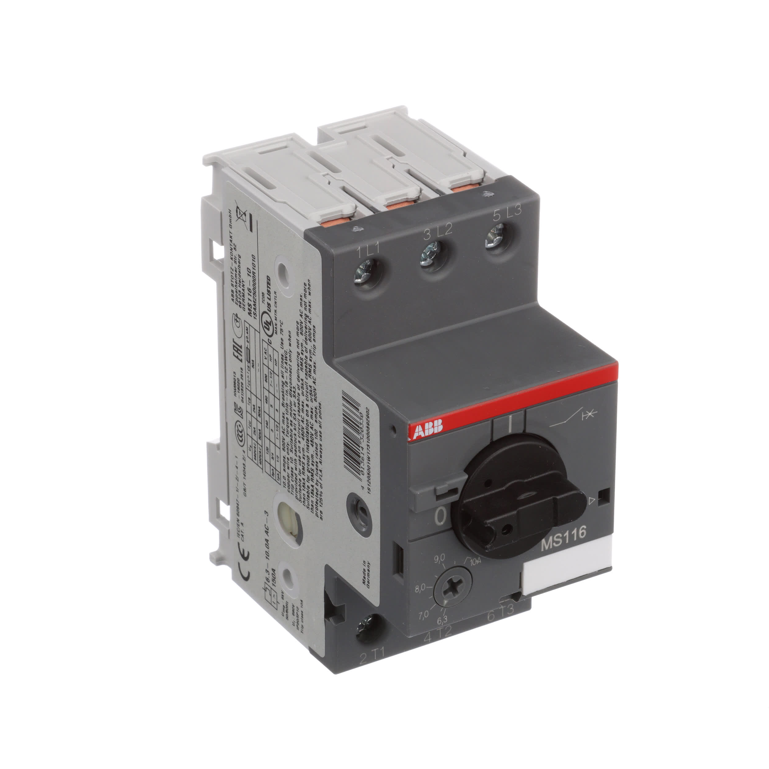 ABB CR1062S3AAT1000 :: Manual Motor Starter, Toggle, Open, NEMA M1, 10HP @  430/600VAC, 3P :: Rexel USA