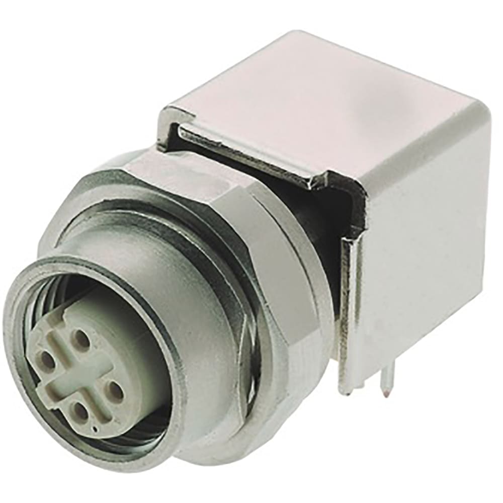 HARTING 21033814410 M12 PANEL FEED THROUGH/PCB ANGLED DCODE, Han M