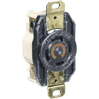 HUBBELL - 30 AMP LOCKING PLUG & CONNECTOR - Rating: 30A, 125V