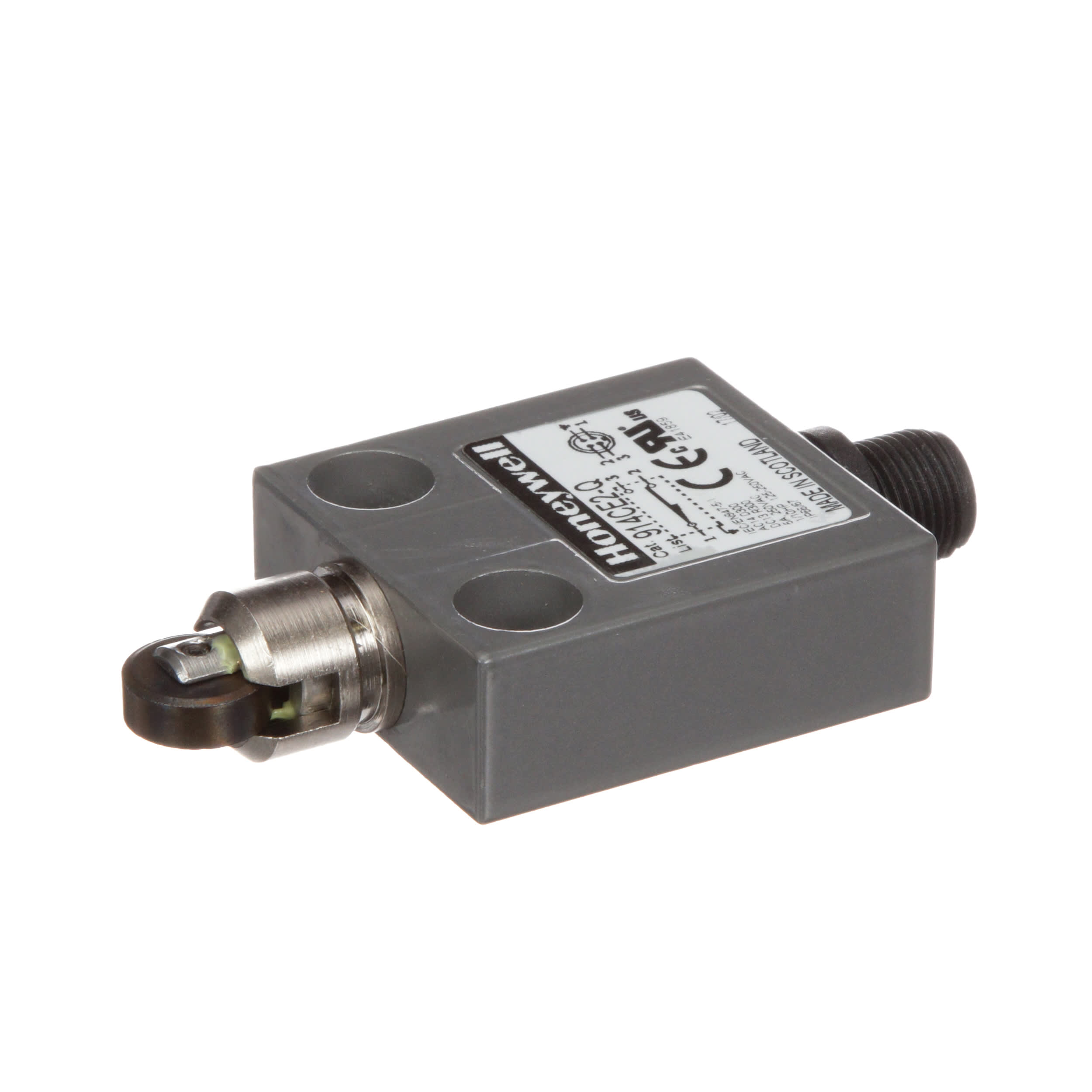 Honeywell - 914CE2-Q - Compact Limit Switch, Enclosed, Top Roller Plunger,  DC Style, 914CE Series - RS