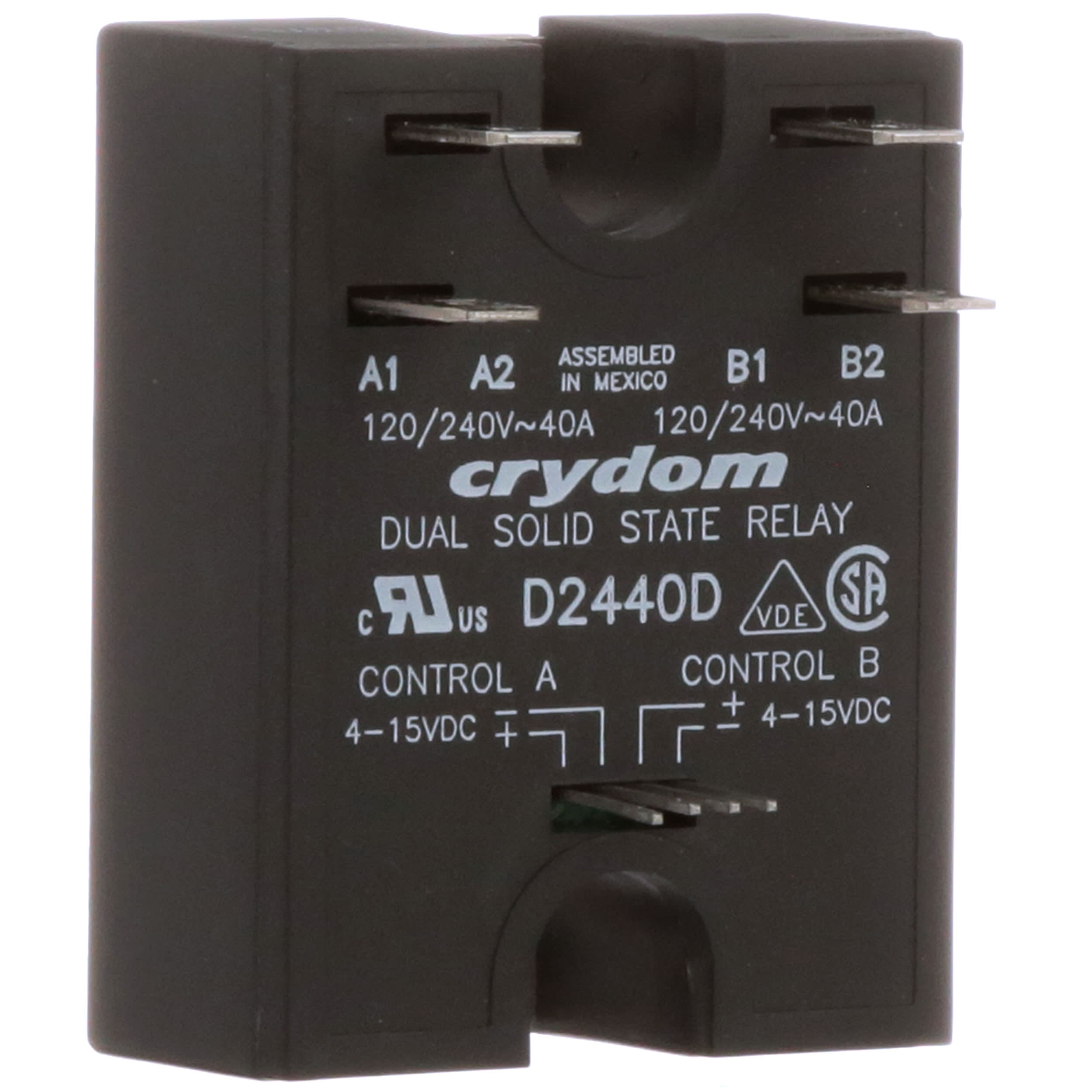 Sensata Crydom D2440D Relay, 24 to 280 VAC, Solid State, 0.15 to