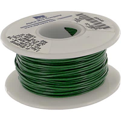 22 Awg Solid Hook up Wire 100' Green