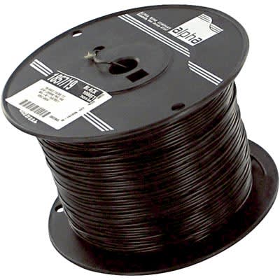 Alpha Wire - 1857/19 BK001 - Hook-Up Wire, 18 AWG, 19x30, TC, PVC Ins,  600V, MIL-W-16878E/1 - RS