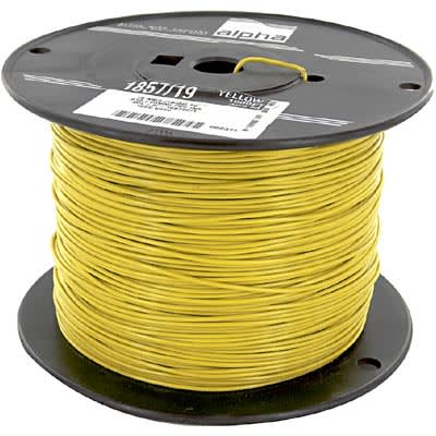 Alpha Wire - 1857/19 YL001 - Hook-Up Wire, 18 AWG, 19x30, TC, PVC
