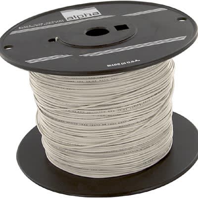Alpha Wire - 3051 WH005 - Hook-Up Wire, 22 AWG, 7x30, 0.016 in., 0.065 in.,  300V, White, 3051 Series - RS