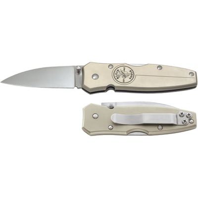 Klein Tools Sportsman Knife, 3-3/8-Inch Drop Point Blade 44037