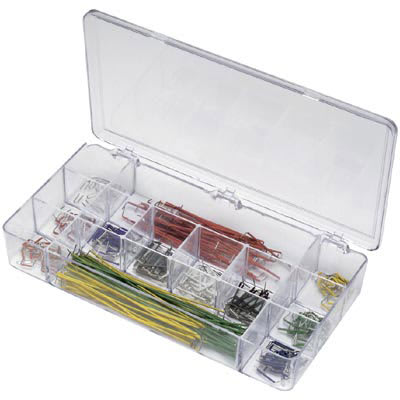 Global Specialties - WK-1 (111-0044) - Jumper Wire, Kit, 350 Pieces,  Breadboarding Accessories with Case - RS