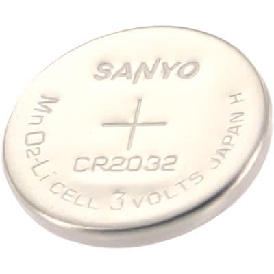 Dantona Industries, Inc. - CR2032 SANYO - Non-Rechargeable, Coin/Button,  Lithium, 3VDC, 200mAh, SMT, Panasonic CR - RS