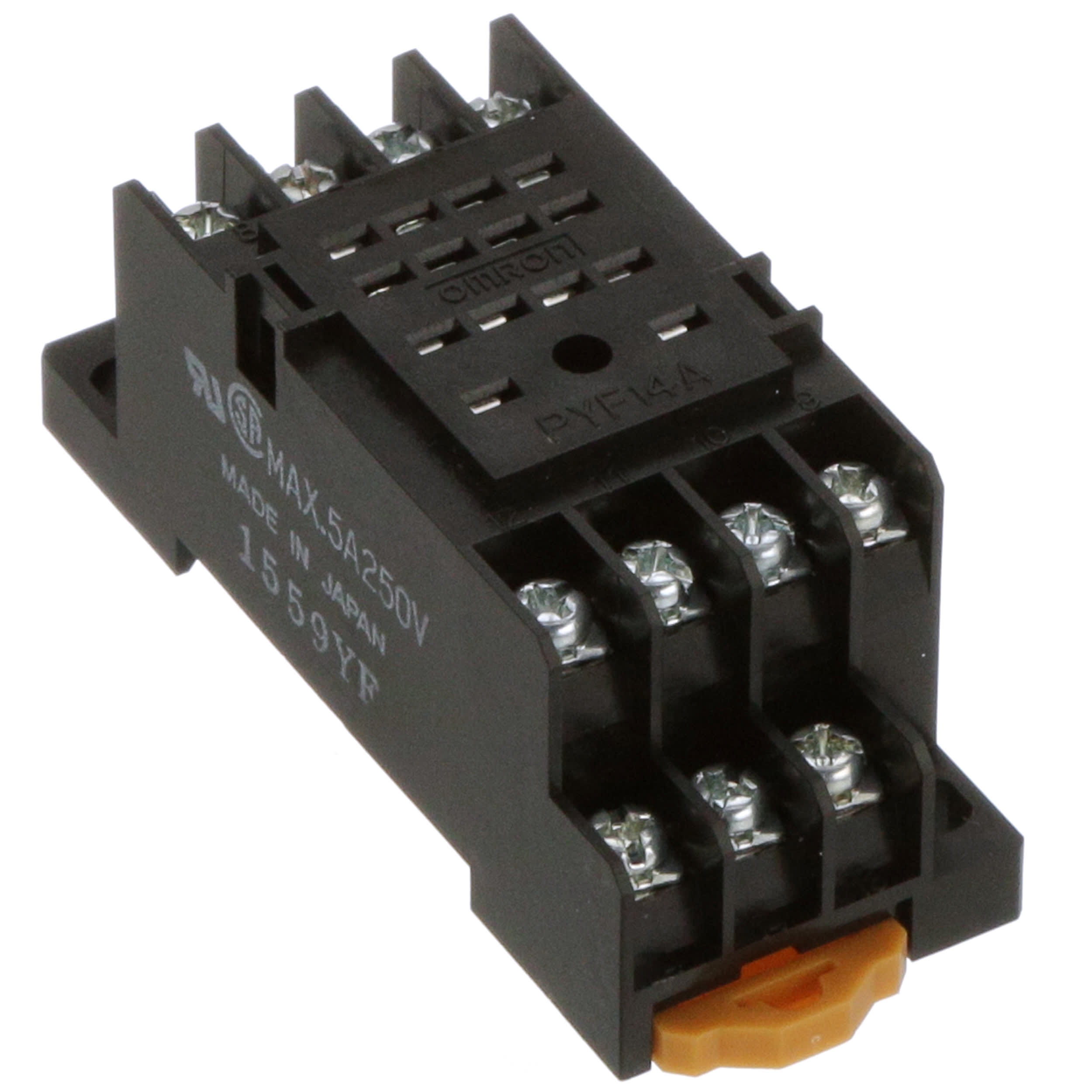 Omron Automation PYF14A Relay Socket Din Rail Mount for My Series RS