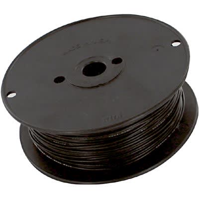 Olympic Wire and Cable Corp. - 355 BLACK CX/500 - Hook-Up Wire, 18 AWG,  16x30, TC, PVC Ins, Black, UL1007, UL1569, TR-64,MIL-W-76B - RS