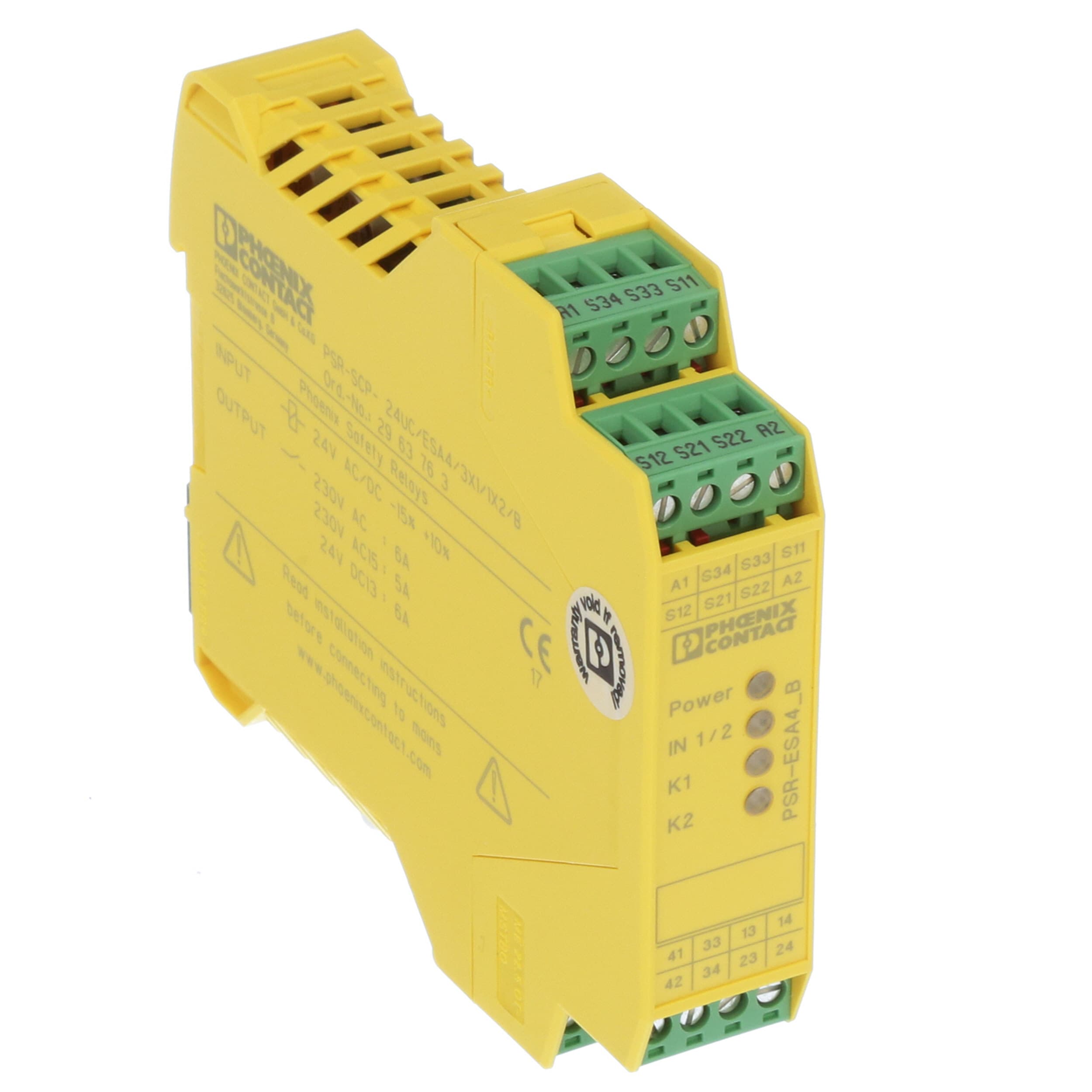 31616 PHOENIX CONTACT SAFETY RELAY, 2963750 (NEW) PSR-SCP-24UC/ESA4/2X1/1X2  - J316Gallery