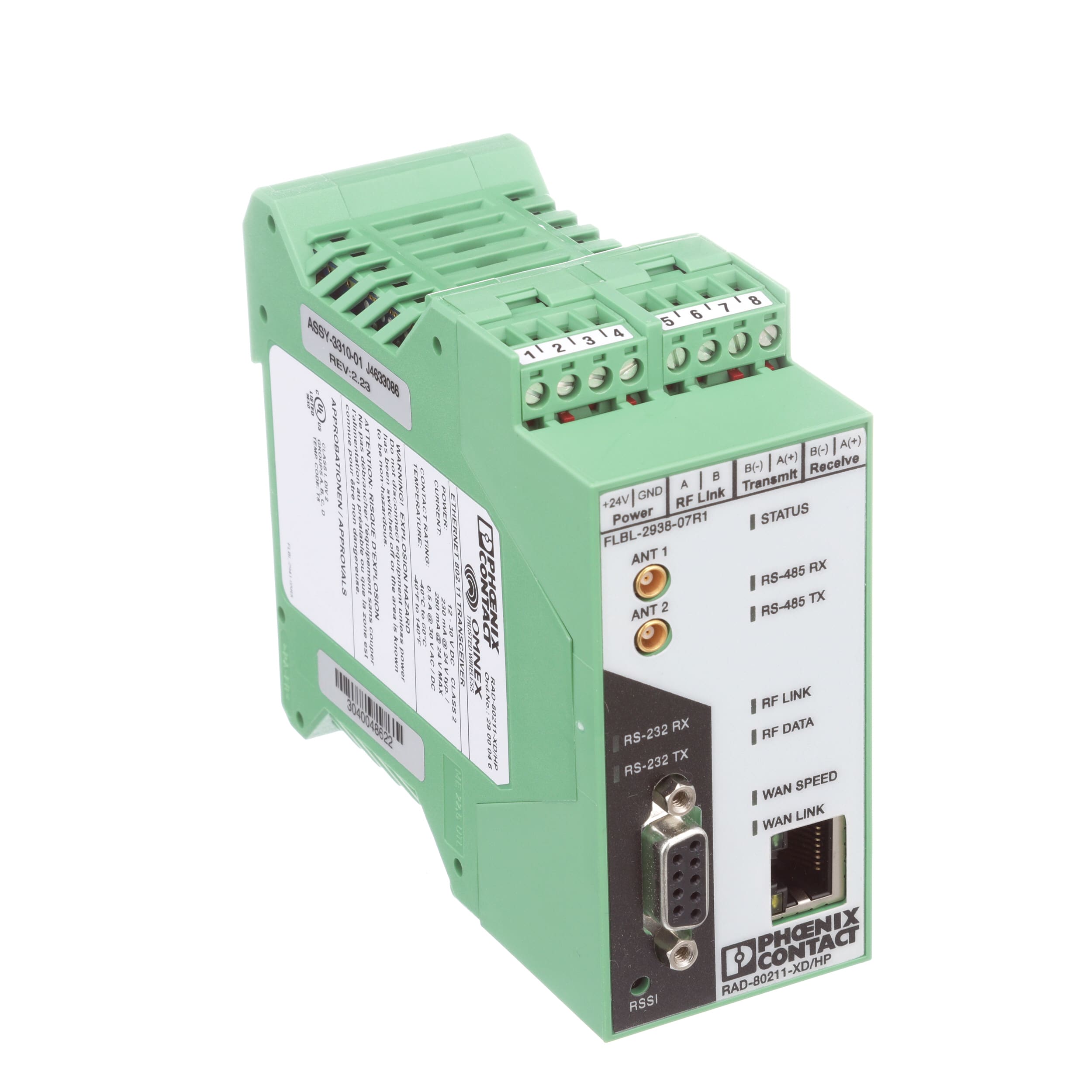 Phoenix Contact - 2900046 - High-Power Wireless Ethernet Radio,(HPWLAN),  2.4 GHz, 802.11 b/g WiFi, DIN Rail - RS