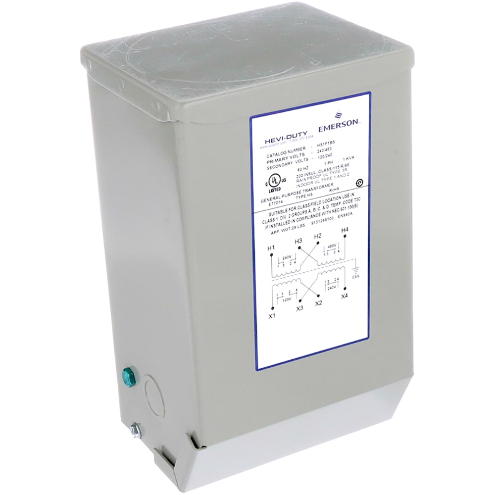 SolaHD HS1F1BS Transformer 1000VA 240/480VAC Primary 120/240VAC 8.