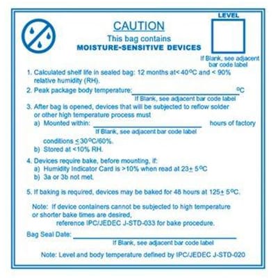 SCS - 4HIC100 Humidity Card, 4-Spot, 100/Can