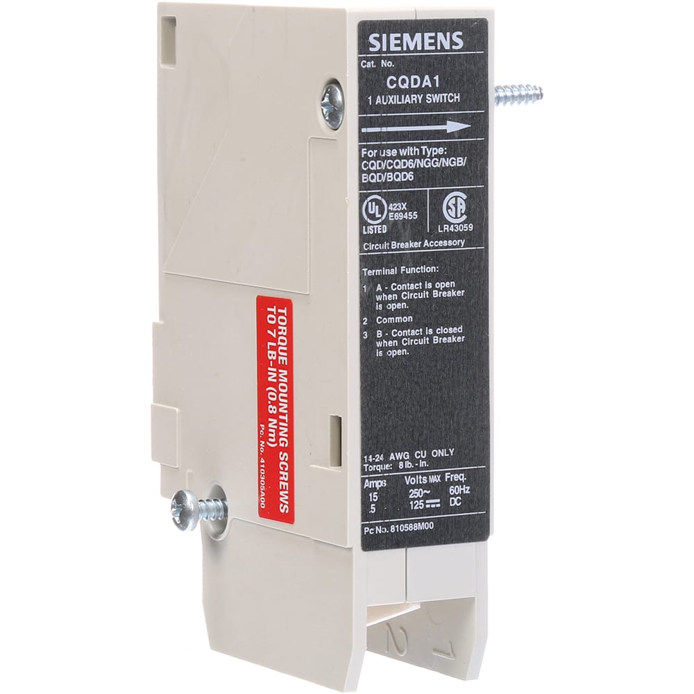 Siemens - CQDA1 - BREAKER CQD 240VAC 1A-1B AUX SW - RS