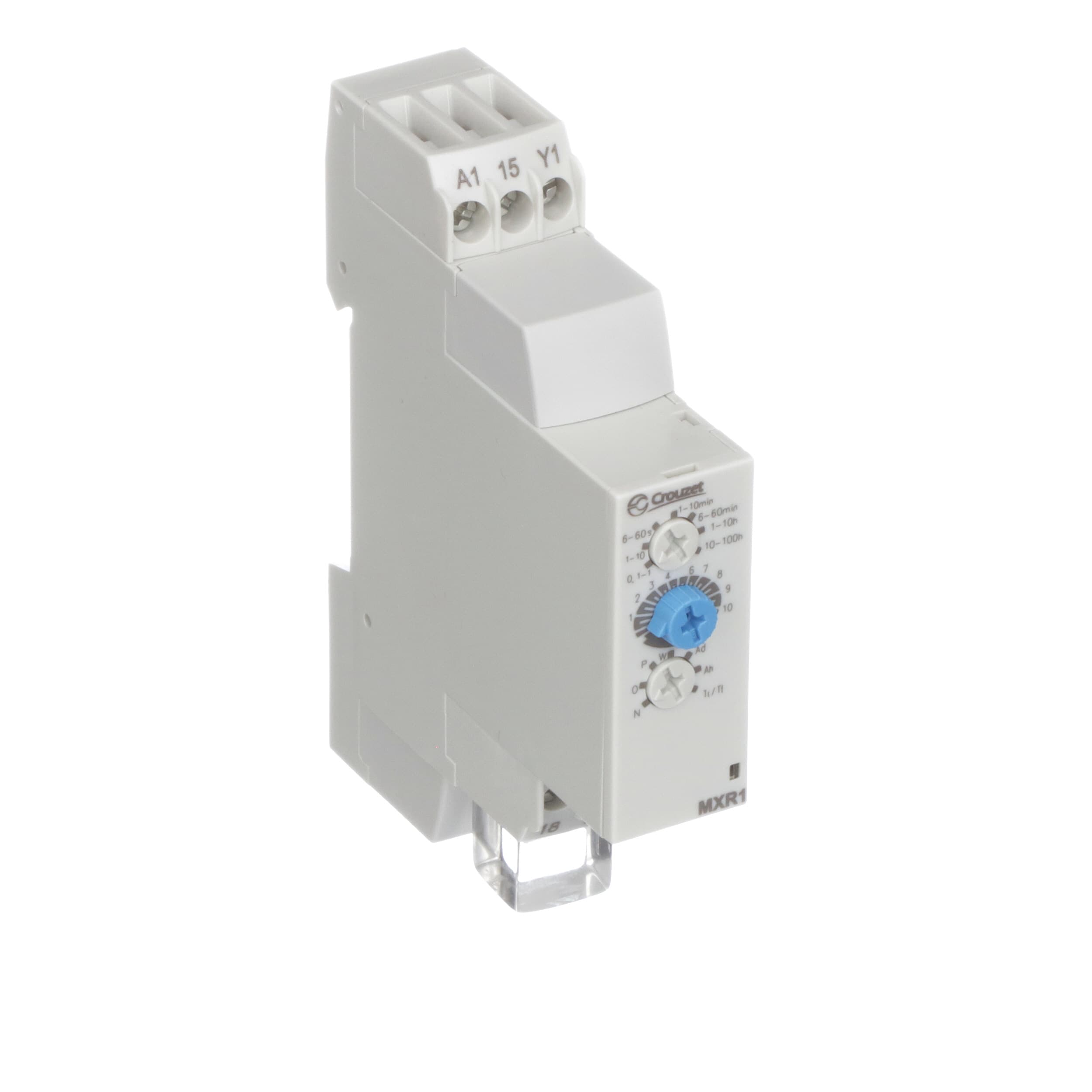 Crouzet - 88827185 Timer Relay,0.1 s-100 h,24VDC/24-240VAC C/O Output,Screw Term.,DIN Mnt - RS