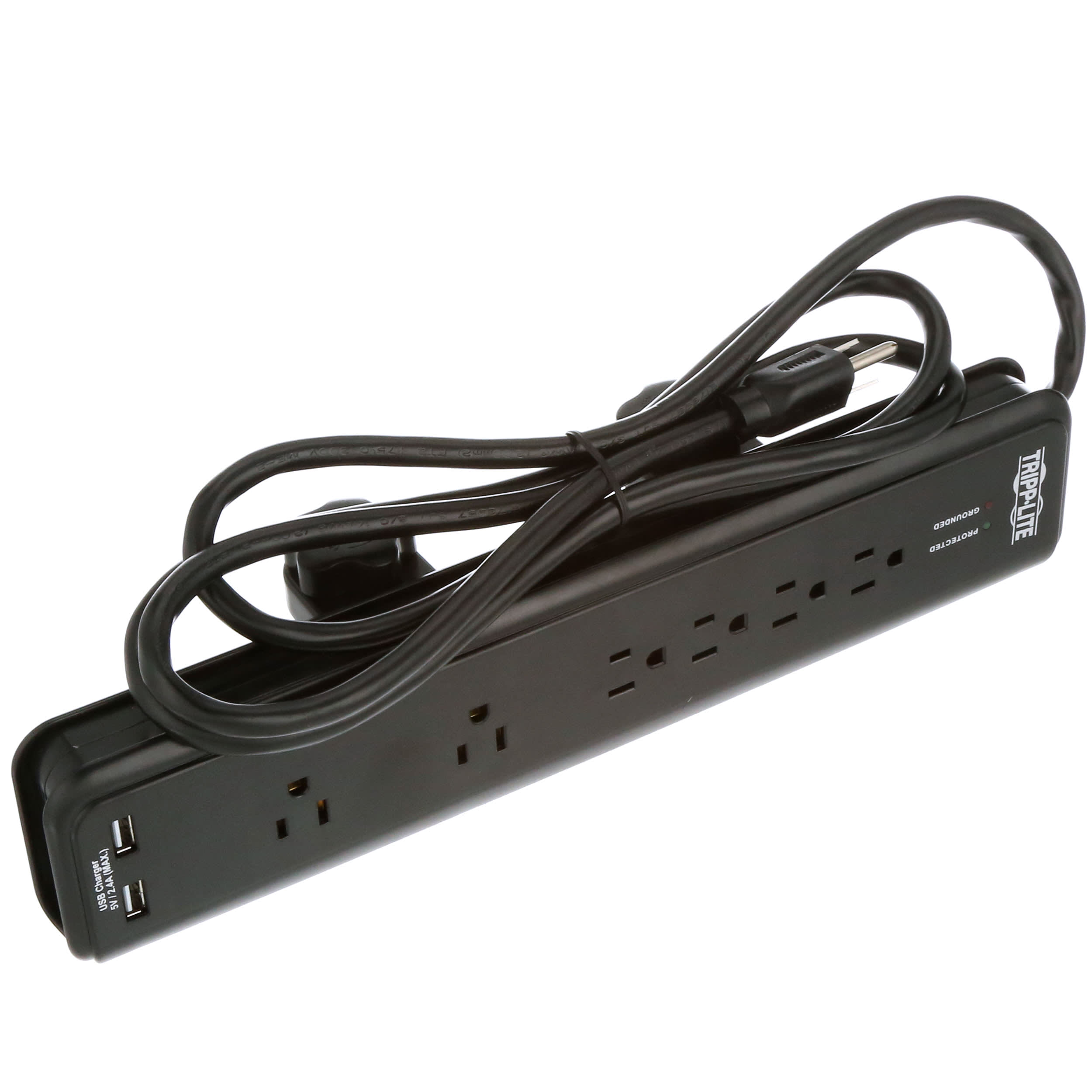 Surge Protector, Clamp Mount, 6 Outlet, 2100 Joules, 2 USB