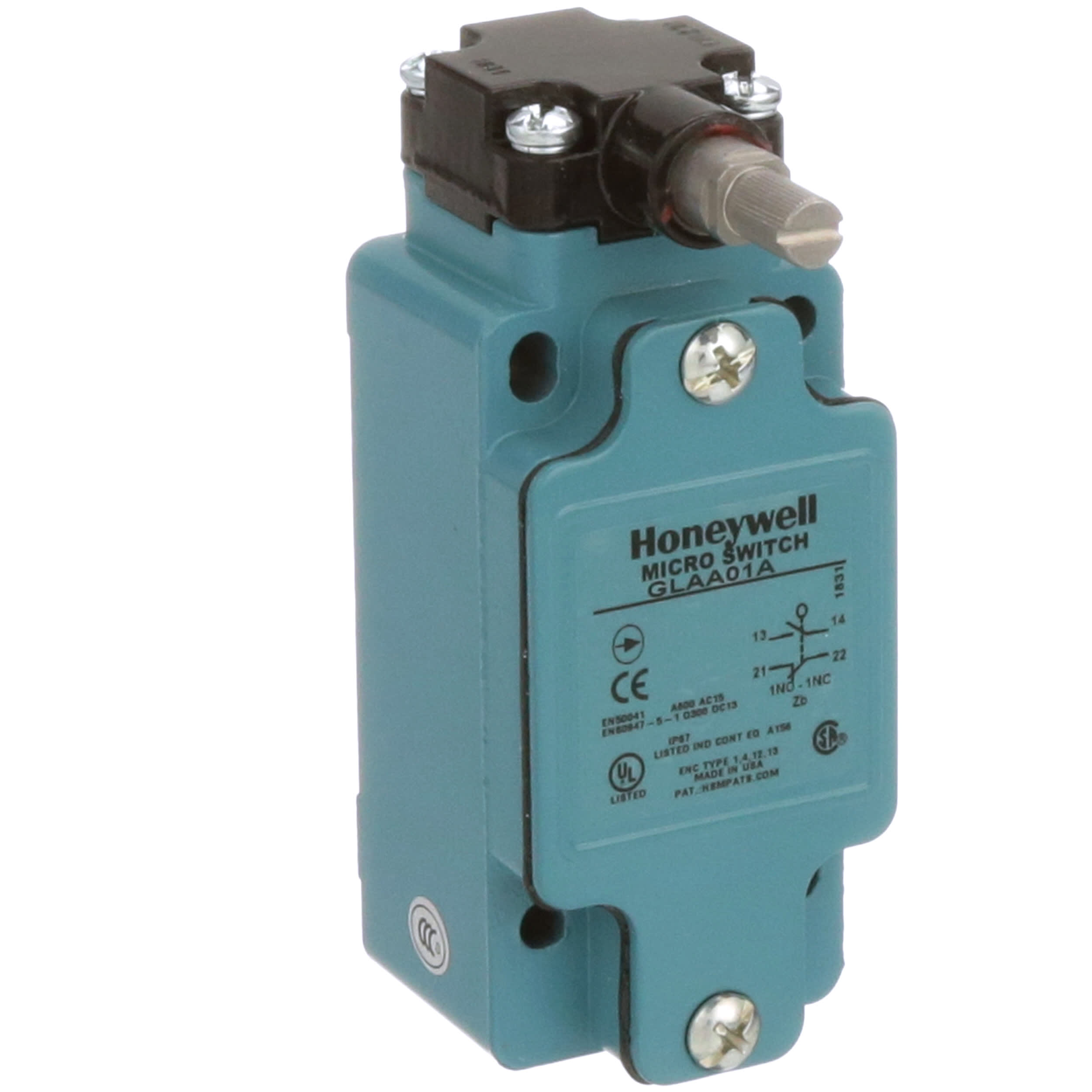 Honeywell - GLAA01A - Limit Switch, Side Rotary, Shaft only, SPDT, 0 ...