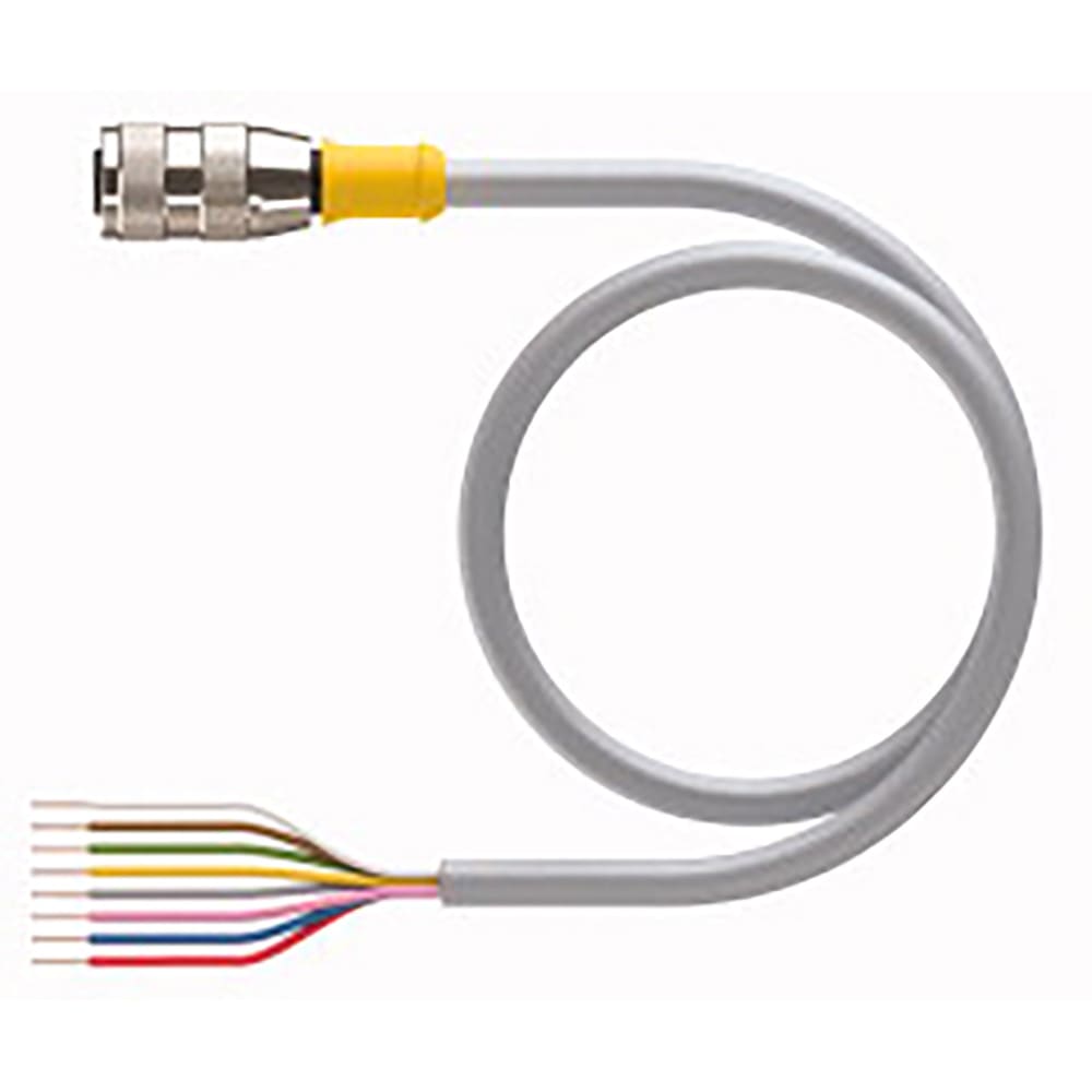 Turck - RK 8T-10 - Single Ended, Cordset, M12 Female Connection Cable ...