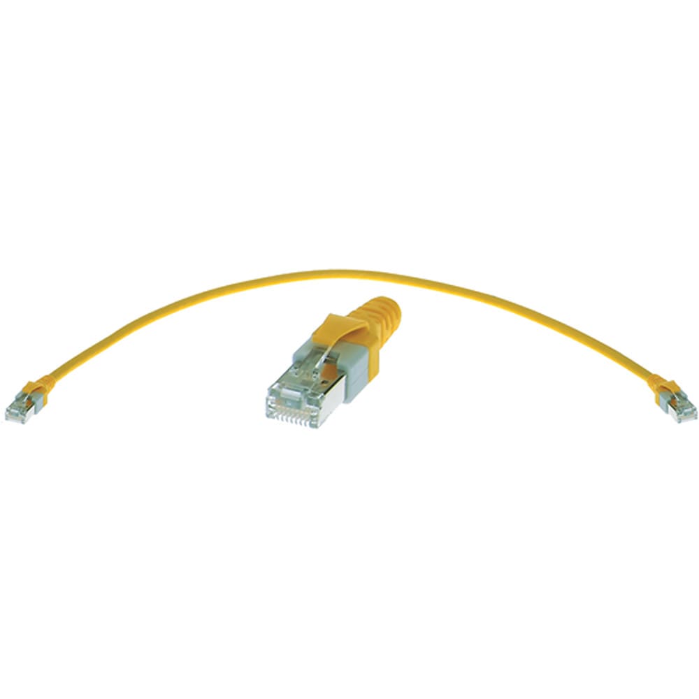 09474747019, Câble Ethernet catégorie 5e SF/UTP HARTING, Jaune, 8m PUR  Avec connecteur