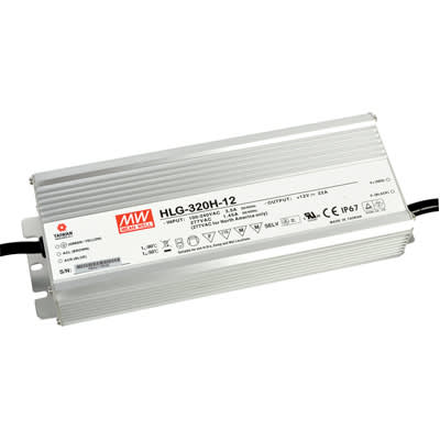 MEAN WELL - HLG-320H-24 - Power Supply,AC-DC,24V,13.3A,100-305V In