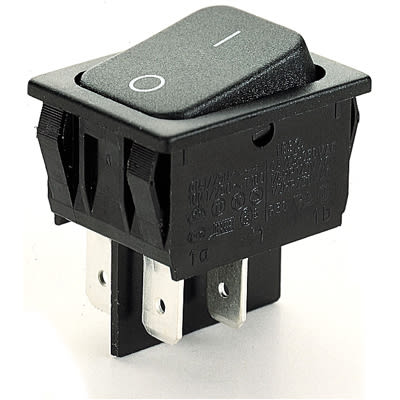 Marquardt Switches - 1832.1102 - Rocker Switch, DPST/ON-OFF, 6A,  Non-Illuminated, I/O Legend, 4.9, 1830 Series - RS