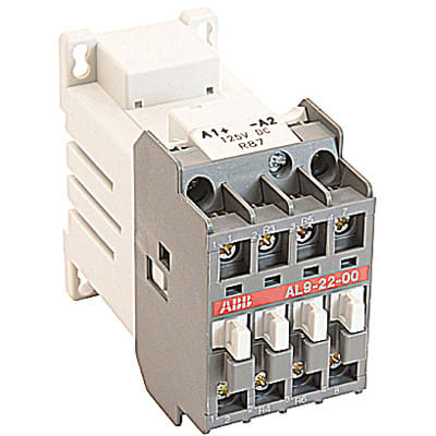 ABB - AL9-22-00-87 - Contactor,NEMA,4 Pole,9A,125VDC Coil,DIN Rail ...