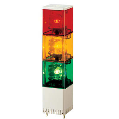 Patlite - KJS-302-RYG+FA001 - Light Tower, Rotating, 82mm, Bulb