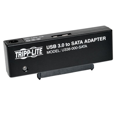 TRIPP LITE USB 3.0 SuperSpeed to SATA III Adapter 2.5/3.5 Inches Hard  Drives, Black (U338-000-SATA)