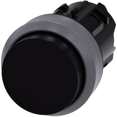 Siemens - 3SU10000BB100AA0 - Pushbutton Momentary Black Raised 3SU1 ...