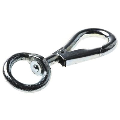 RS PRO - 470761 - Swivel Spring Hook 0.31x4.02(7.9x102mm) Steel  Galvanized Finish - RS