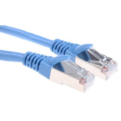 RS PRO Cat6 Male RJ45 to Male RJ45 Ethernet Cable, S/FTP, Blue PVC Sheath,  10m