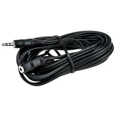 Audio / Video Cable Assembly, 3.5mm Stereo Jack Plug, 3.5mm Stereo Jack  Plug, 16.4 ft, 5 m, Black