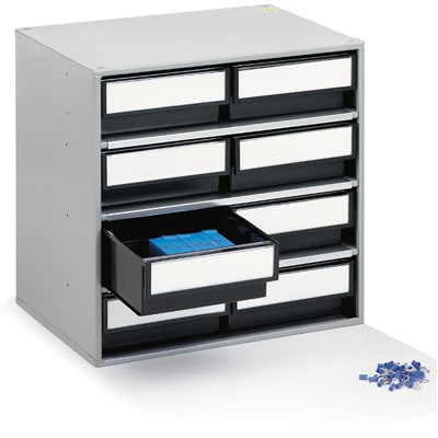 Bin Storage Cabinet With 4 Drawers