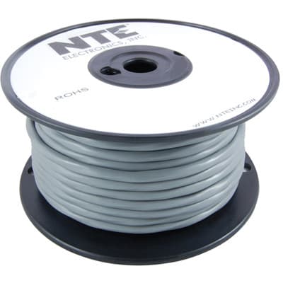 NTE Electronics, Inc. - WMC182FS-100 - WIRE-MULTI CONDUCTOR CABLE 300V 18  GAUGE 2 CONDUCTOR FOIL SHIELD STRANDED TINNED - RS